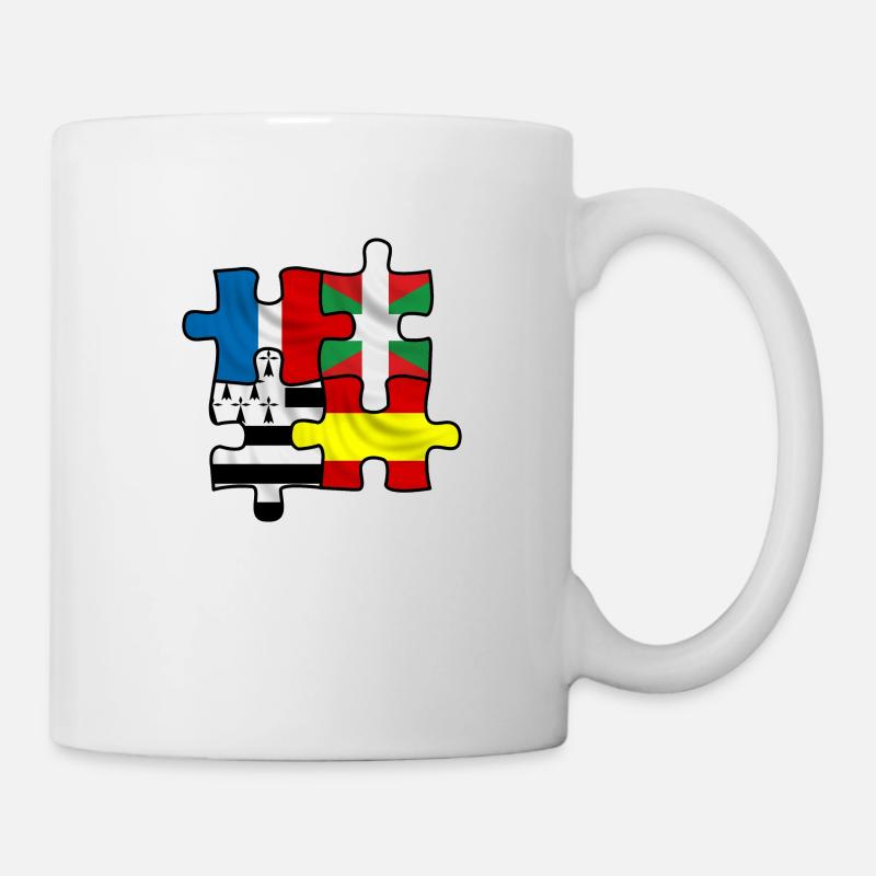 puzzle euskadi breizh - Mug blanc - blanc