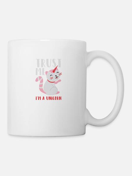 TRUST ME I AM A UNICORN FUNNY CAT - Mug - white