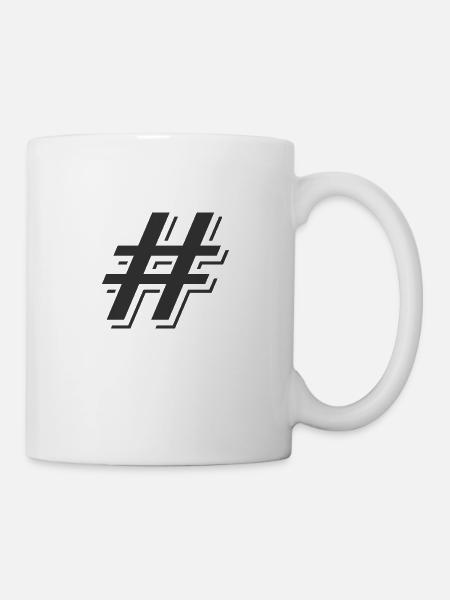 hashtag - Mug - white