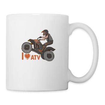Ich Liebe ATV Quad - Tasse - Weiß - Rechts
