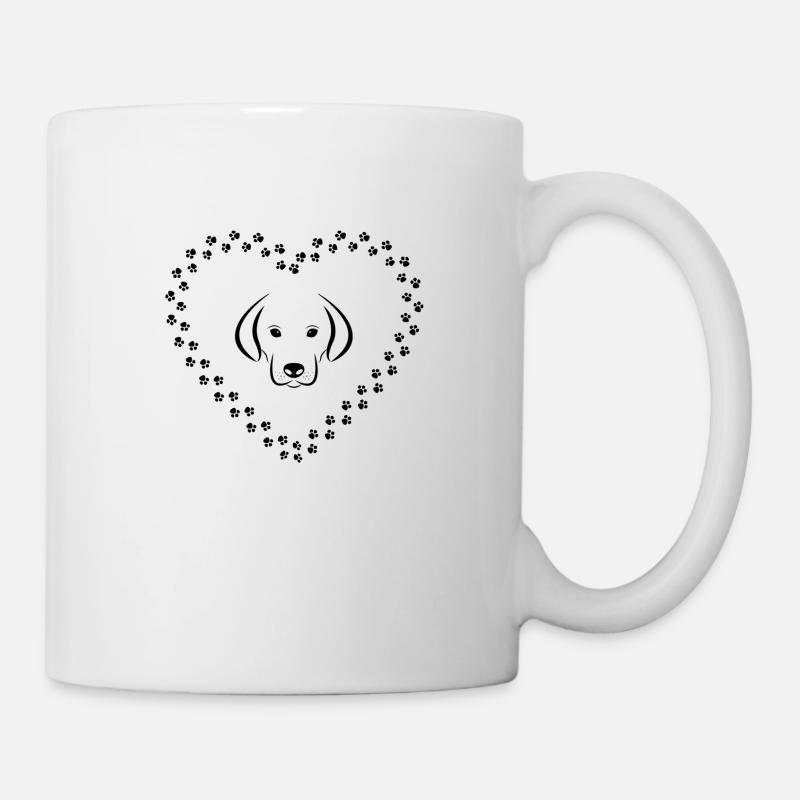 DOG LOVE, gift idea - Mug - white