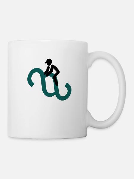 Paragraphenreiter Couleur - Mug blanc - blanc