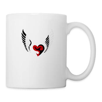 Wings Heart Black White - Mug - white - Right