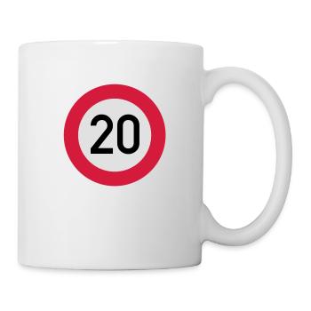 verkehrsschild_20___f3 - Mug blanc - blanc - Droite