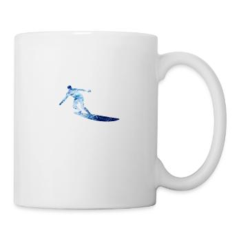 Surfer wave surfing water sport - Mug - white - Right