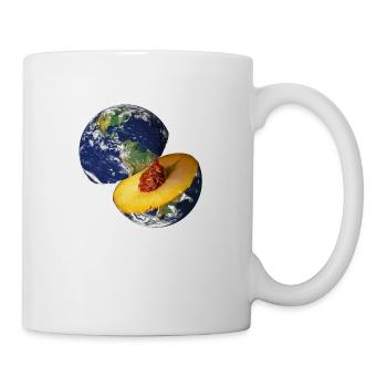 Die Pfirsich-Erde ! - Tasse - Weiß - Rechts