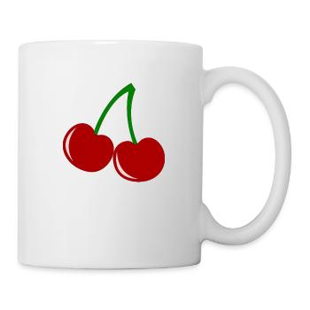 reife Kirsche - Tasse - Weiß - Rechts