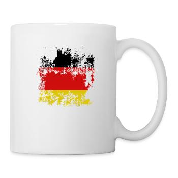 Flagge Deutschland Destroyed Effekt - Tasse - Weiß - Rechts
