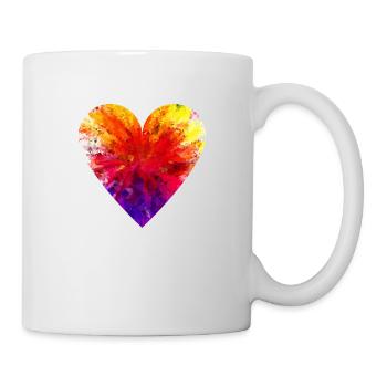 Special colorful heart - Mug - white - Right