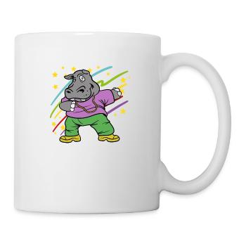 Dabbing Dab Hippopotamus Hippo Disco Party - Mug blanc - blanc - Droite