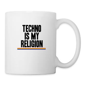 Techno is my religion LGBT rainbow gift idea - Mug - white - Right