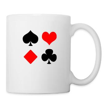 Cartes à jouer, Poker - Mug blanc - blanc - Droite