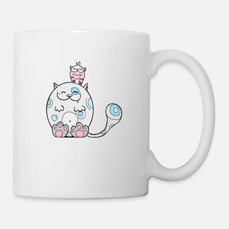 Best Friends, Cat, Owl, Gift - Mug - white