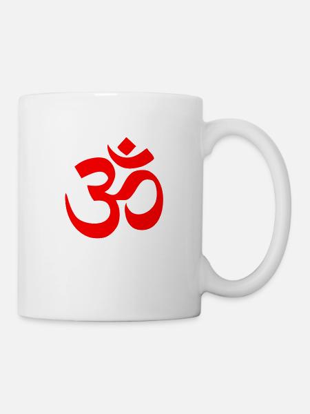 mantra om - Tasse - Weiß