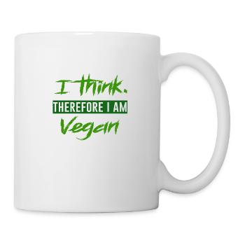 Therefor I'm Vegan - Tasse - Weiß - Rechts