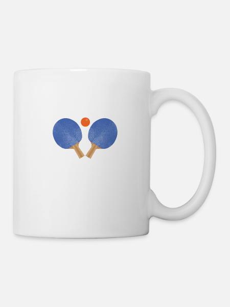 LUSTIGES TISCHTENNIS SHIRT GESCHENK FÜR SPIELER - Tasse - Weiß