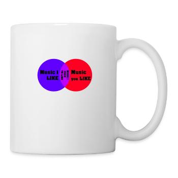 Musique que j'aime, la musique que vous aimez - Mug blanc - blanc - Droite