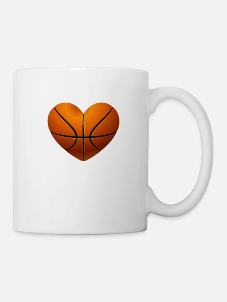 Basketball heart gift - Mug - white