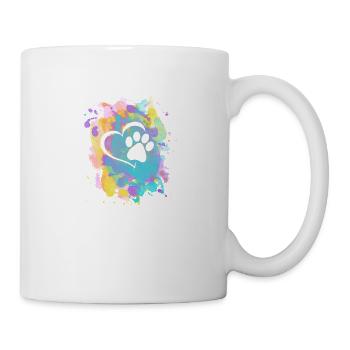 Fußabdrücke Herz - Tasse - Weiß - Rechts