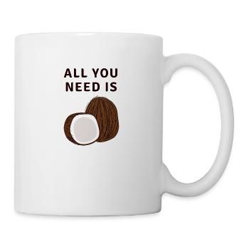 Tout ce dont vous avez besoin est la noix de coco noix de coco - Mug blanc - blanc - Droite