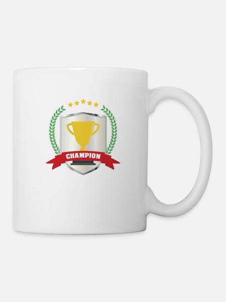Champion Pokal Trophäe Sieger - Tasse - Weiß