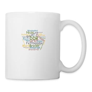 DDR Ostalgie Wörtersammlung - Tasse - Weiß - Rechts