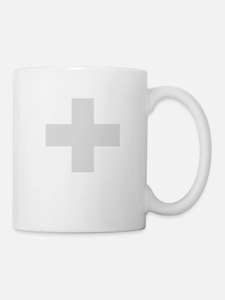 Schweizerkreuz - Tasse - Weiß