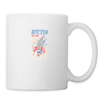 Bitcoin à la lune - Mug blanc - blanc - Droite