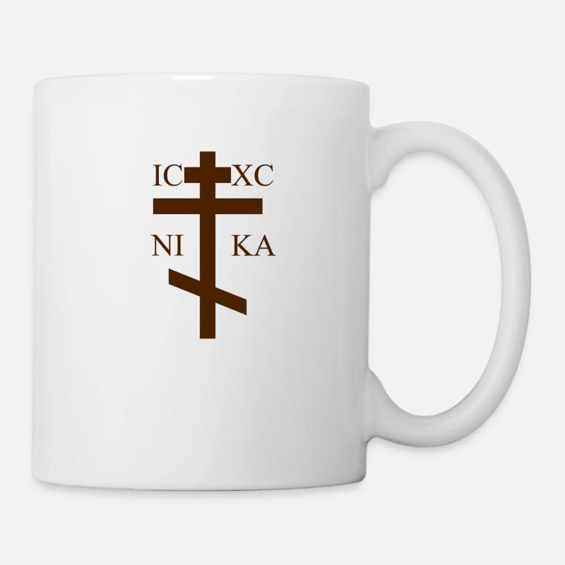Kreuz Orthodox - Tasse - Weiß