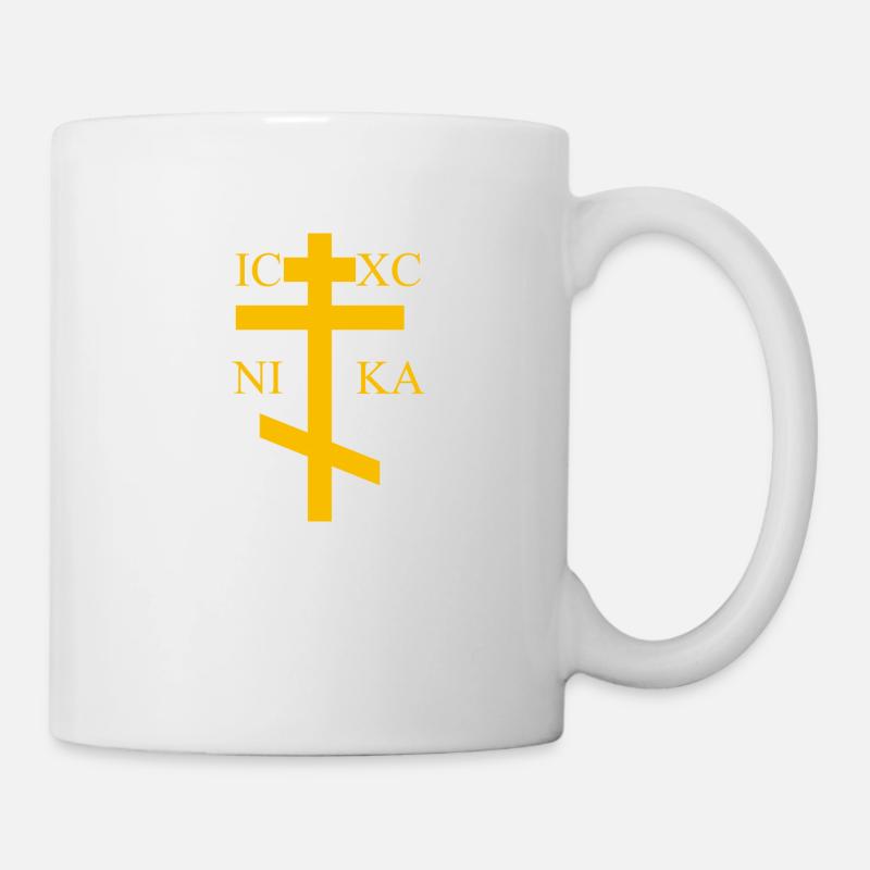Kreuz Orthodox - Tasse - Weiß