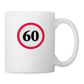 geschwindigkeitstafel_60 - Tasse - Weiß - Rechts
