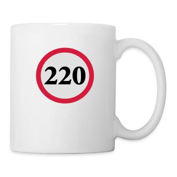 geschwindigkeitstafel_220 - Tasse - Weiß - Rechts