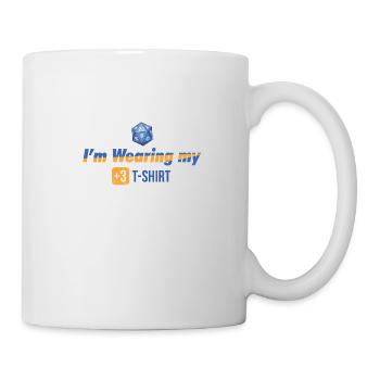 Je porte mon T-SHIRT +3 - Mug blanc - blanc - Droite