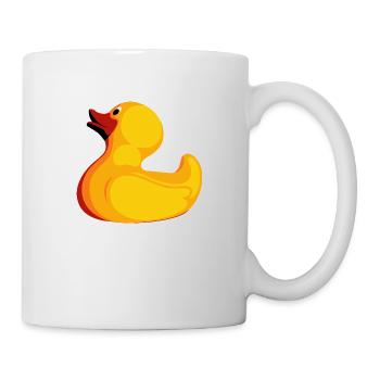 Quietscheente - Tasse - Weiß - Rechts