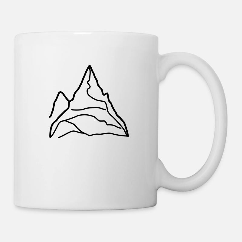 Berg Alpen Gipfel Bergsteigen - Tasse - Weiß