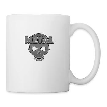 Crâne en métal - Mug blanc - blanc - Droite