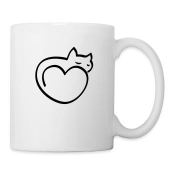 Cœur pour chats - Mug blanc - blanc - Droite