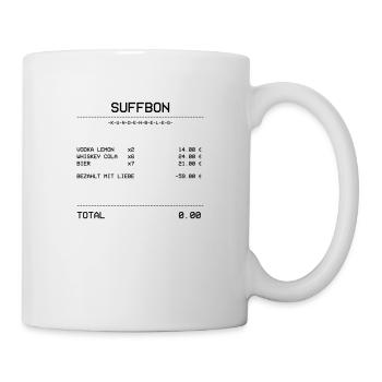 Suffon | Receipt. | Invoice | Mallorca - Mug - white - Right