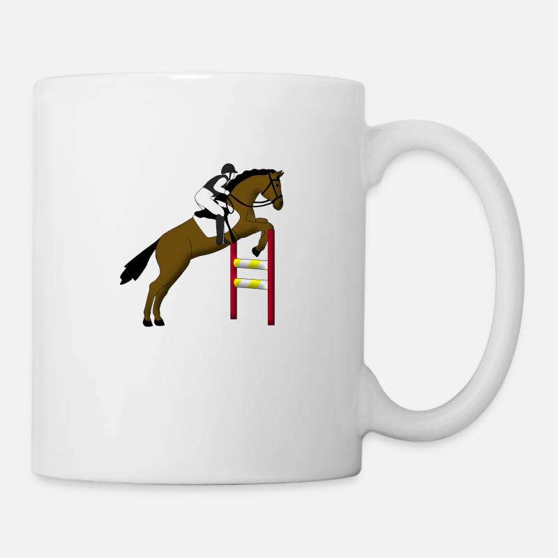 Springreiten 1 - Tasse - Weiß