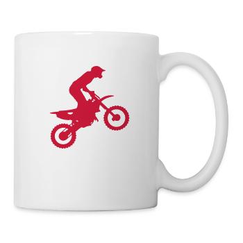 Motocross silhouette 1 - Mug - white - Right
