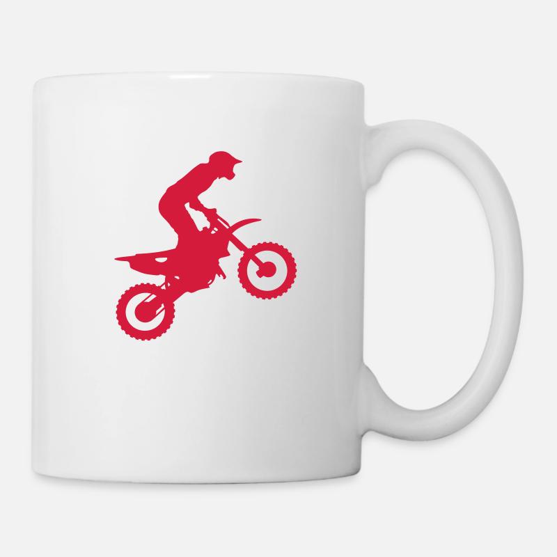 Motocross silouhette 1 - Mug blanc - blanc