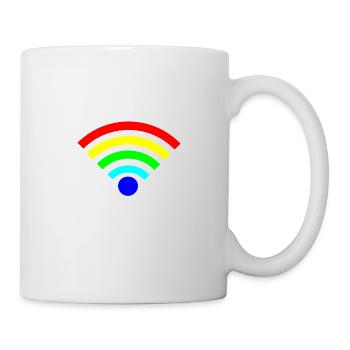 Rainbow WLAN colorful - Mug - white - Right