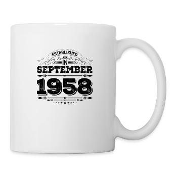 Established in September 1958 - Tasse - Weiß - Rechts
