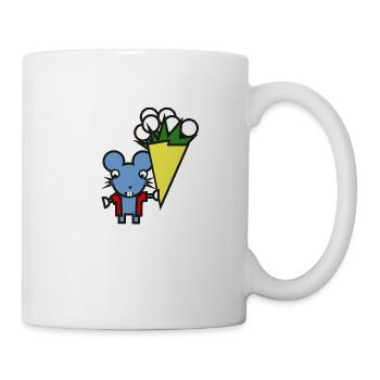 cadeau de fleurs bouquet de souris mignon - Mug blanc - blanc - Droite