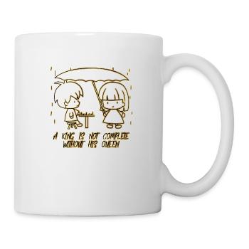 Un roi n'est pas complet sans sa reine - Mug blanc - blanc - Droite