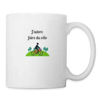 I love riding bike - Mug - white - Right