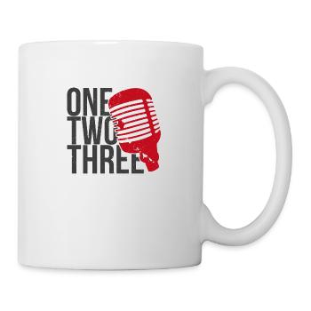 Un Deux Trois Microphone (coloré) - Mug blanc - blanc - Droite