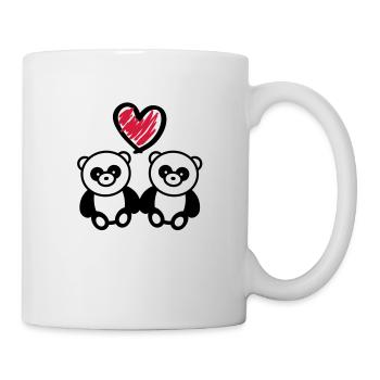 panda_love_r2 - Mug blanc - blanc - Droite