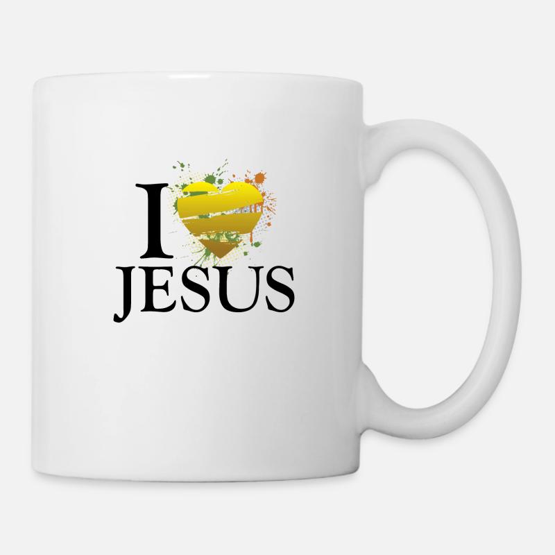 i love jesus de - Tasse - Weiß