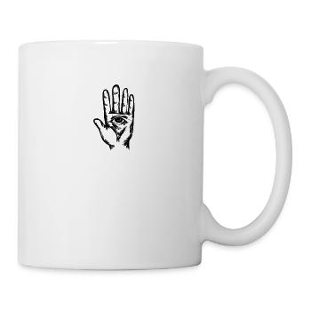 Hand mit Auge hamsa Geschenk Fatima Tattoo - Tasse - Weiß - Rechts